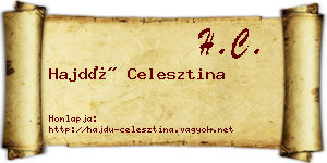 Hajdú Celesztina névjegykártya